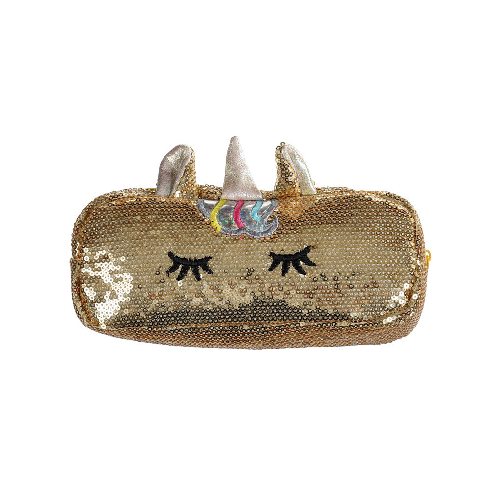 Wholesale Unicorn Large Capacity Mermaid Sequin Bag Cartoon Rainbow Pencil Bag